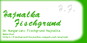 hajnalka fischgrund business card